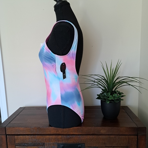 ❤️ No Boundaries Swimsuit Tie-Dye One Piece Bathing Suit Pink Blue NWT - Picture 12 of 15